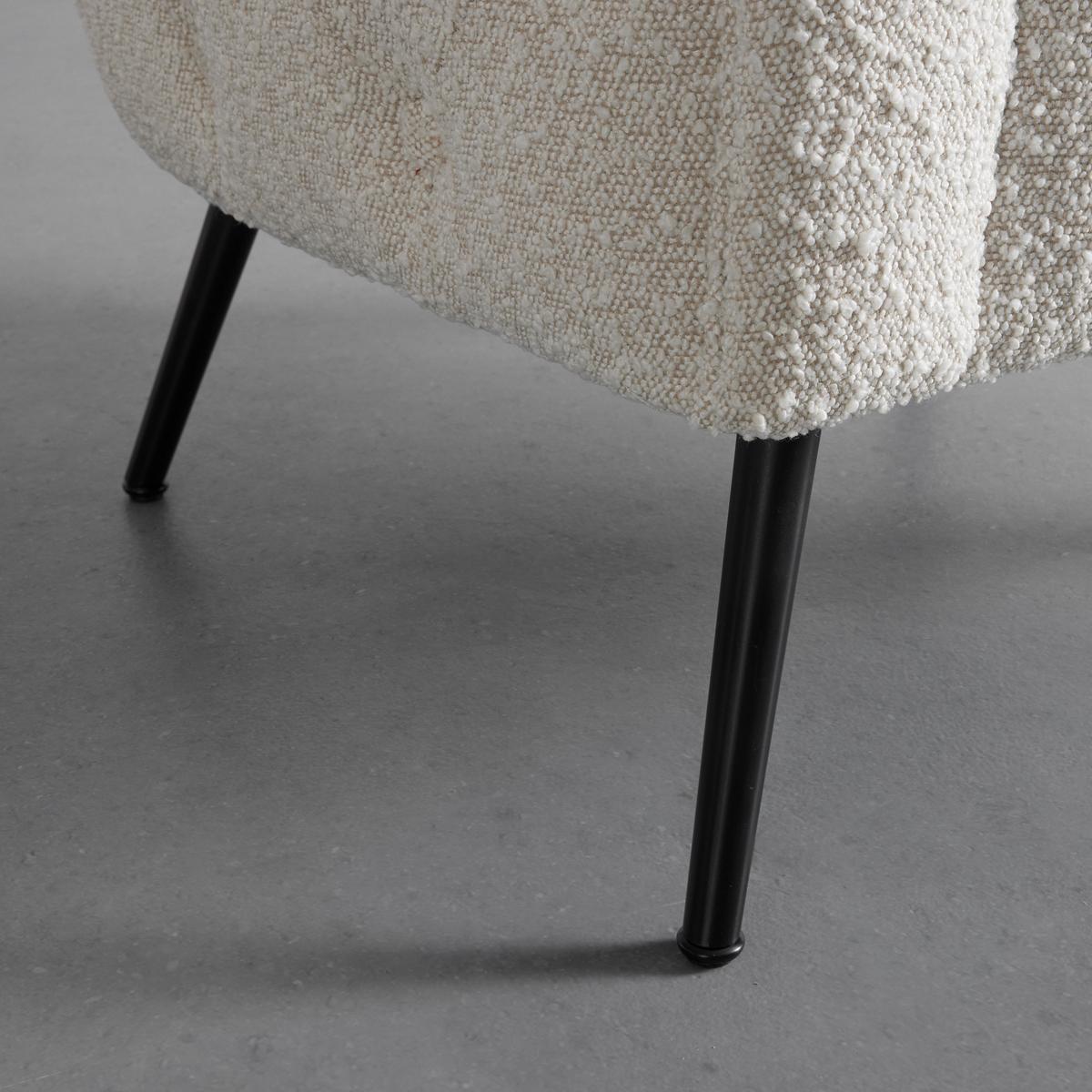 CHESTERFIELD-SESSEL TYRON -TREND- - Beige/Schwarz, Romantik / Landhaus, Holz/Textil (76/72/72cm) - Premium Living