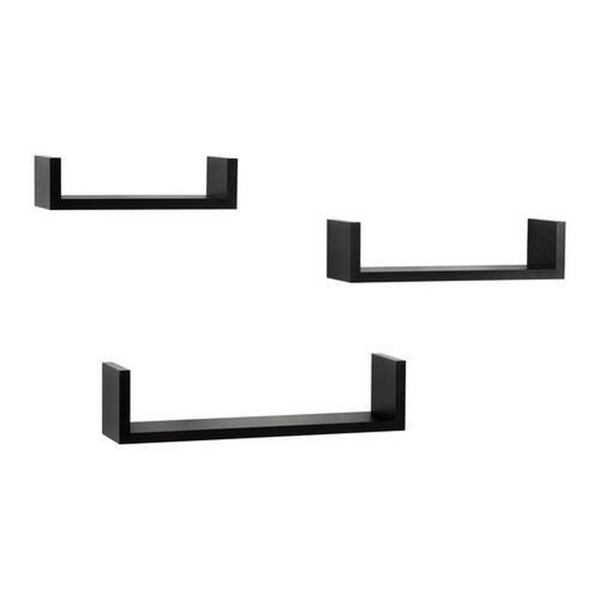 Wandboardset U-Bord in Schwarz - Schwarz, Modern (42/10/10cm) - Mömax