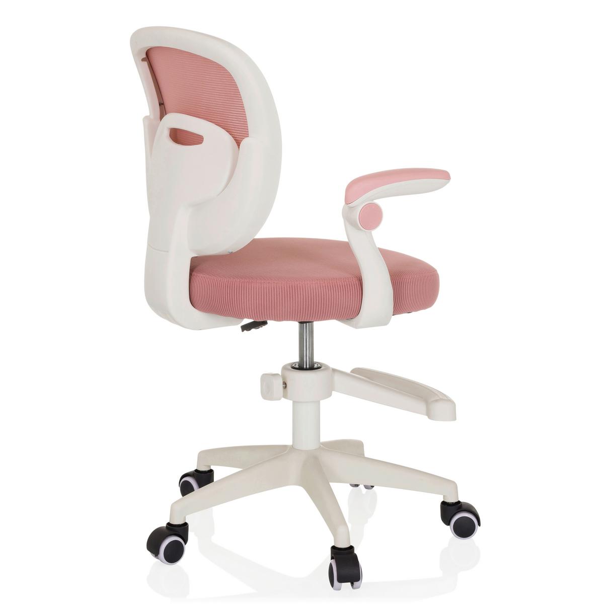 Mladinski Vrtljivi Stol Kiddy Smart, Roza - roza/bela, Moderno, umetna masa/tekstil (61/84-97/55cm) - MID.YOU