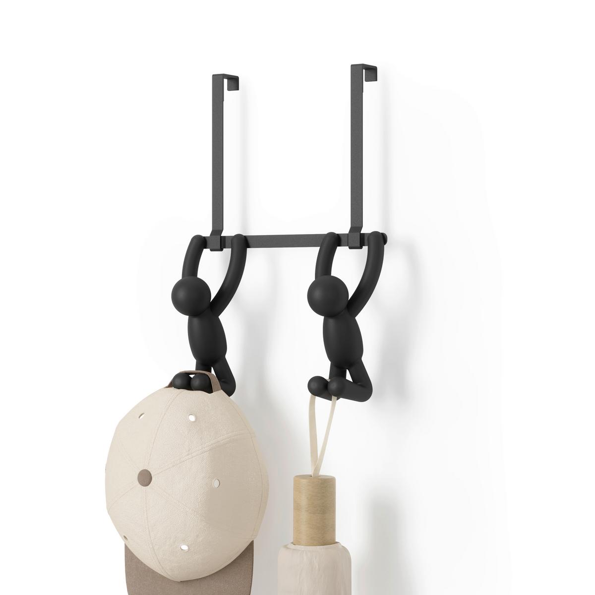 WIESZAK NA DRZWI 1004260-040 - czarny, Basics, tworzywo sztuczne/metal (11/30/22cm) - Umbra