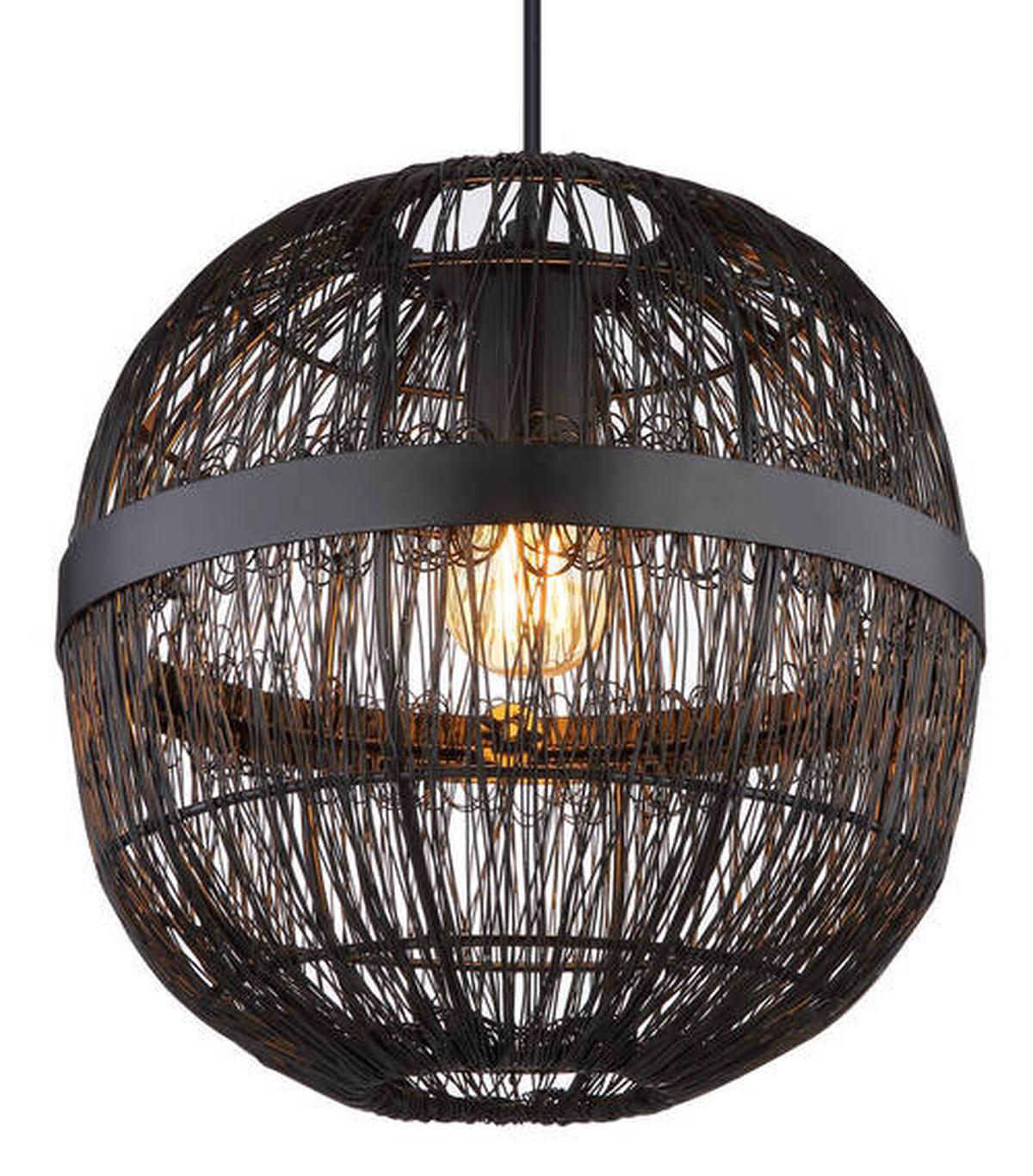 Viseća Svjetiljka Hermi Ii - crna, Basics, metal (30/120cm) - Globo