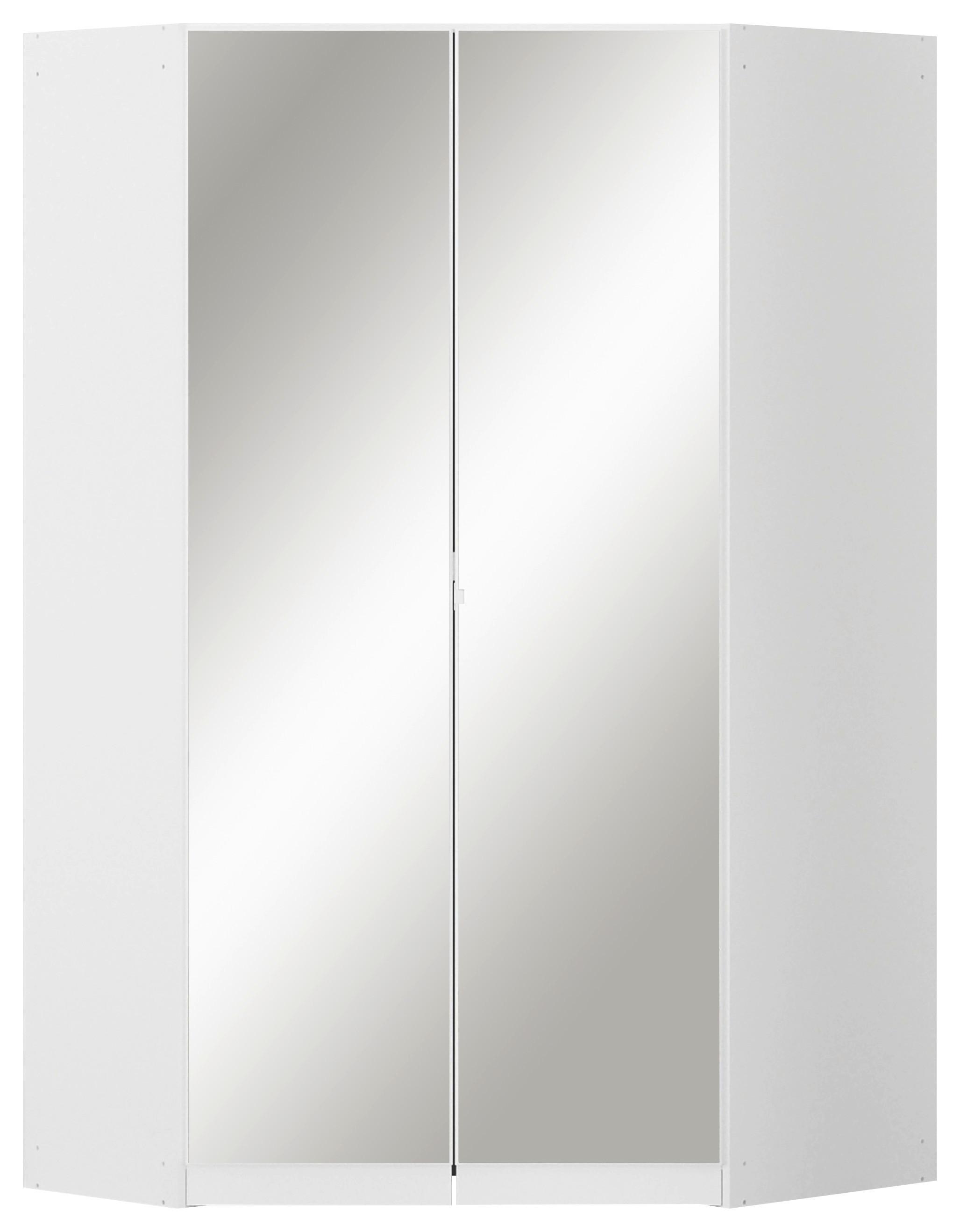 Kotna Omara Za Oblačila Costa, Bela - barve kroma/bela, Moderno, leseni material (117/197/104cm) - Rauch Möbel