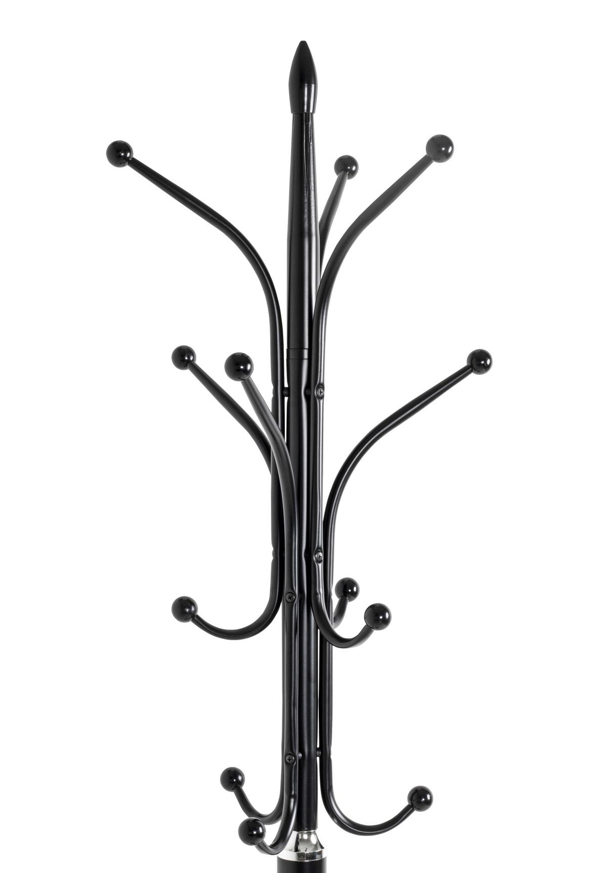 STOJAK NA UBRANIA MOBI - czarny/kolor chromowy, Design, kamień/metal (40/177/40cm) - Carryhome