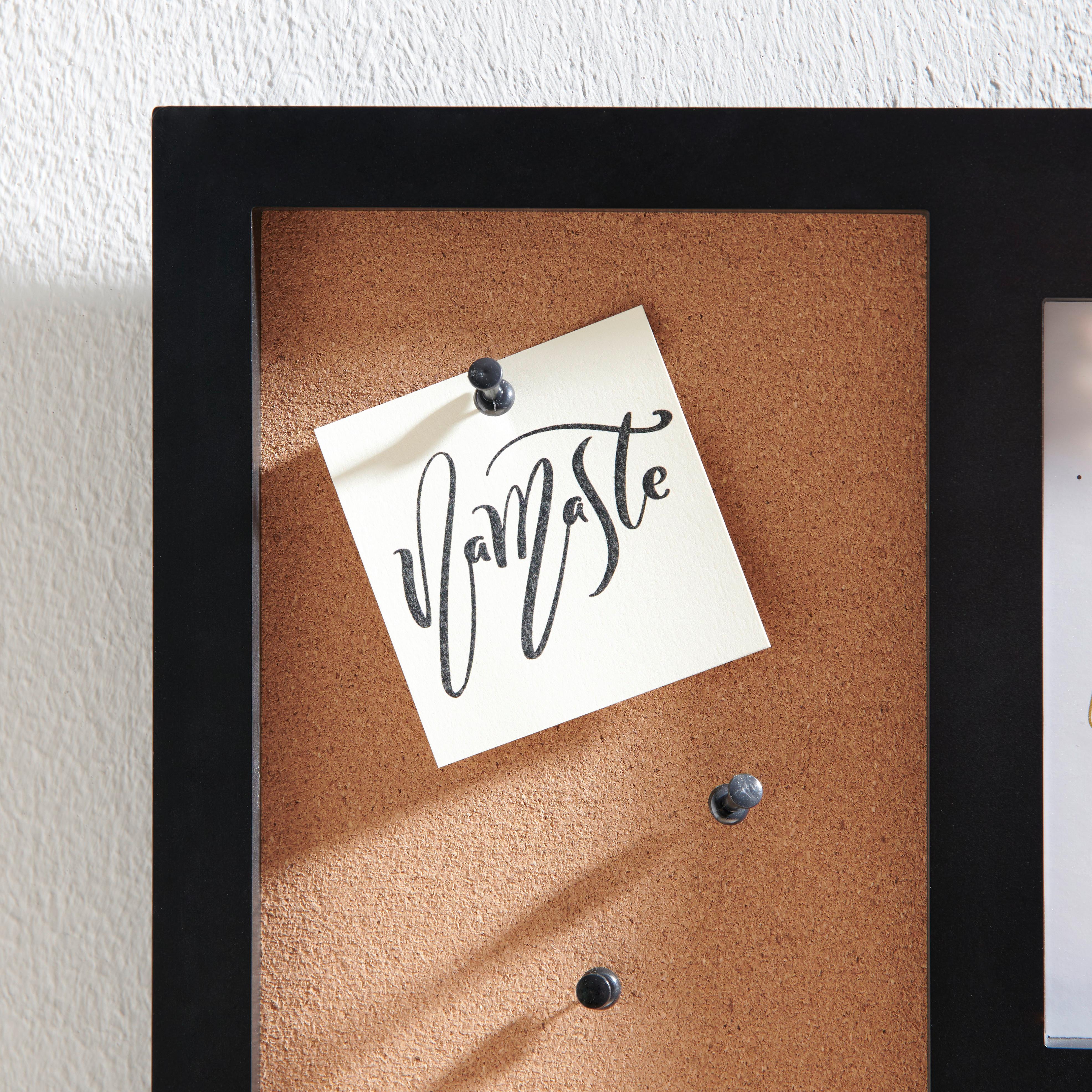 Üzenőtábla Multiple - natúr színű/fekete, Modern, műanyag/fa (69/41/2cm) - Premium Living