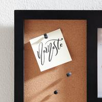Panou pentru notițe Multiple - alb/culoare natur, Modern, plastic/lemn (69/41/2cm) - Premium Living