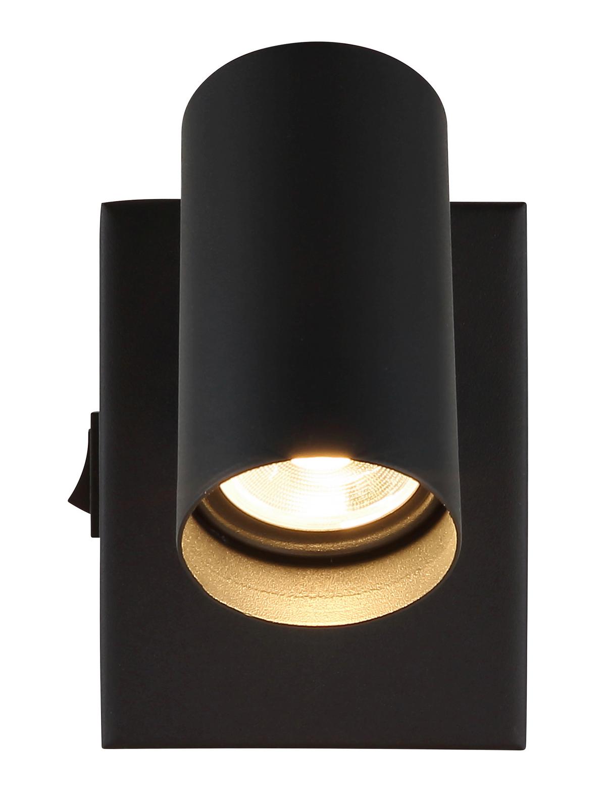 Led Reflektor Este - crni krom/crna, Design, metal (11/9/7cm) - Globo