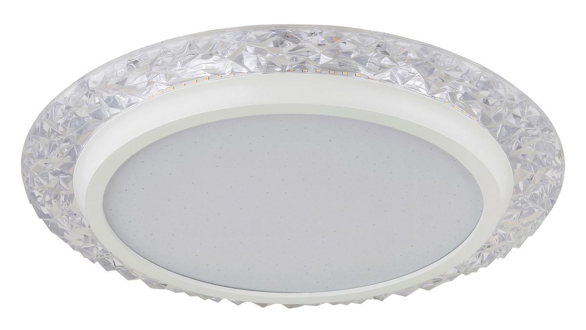 Stropna Led-svetilka Abigail, S Sijalko - bela/prosojno, Konvencionalno, kovina/umetna masa (40/6cm) - Globo
