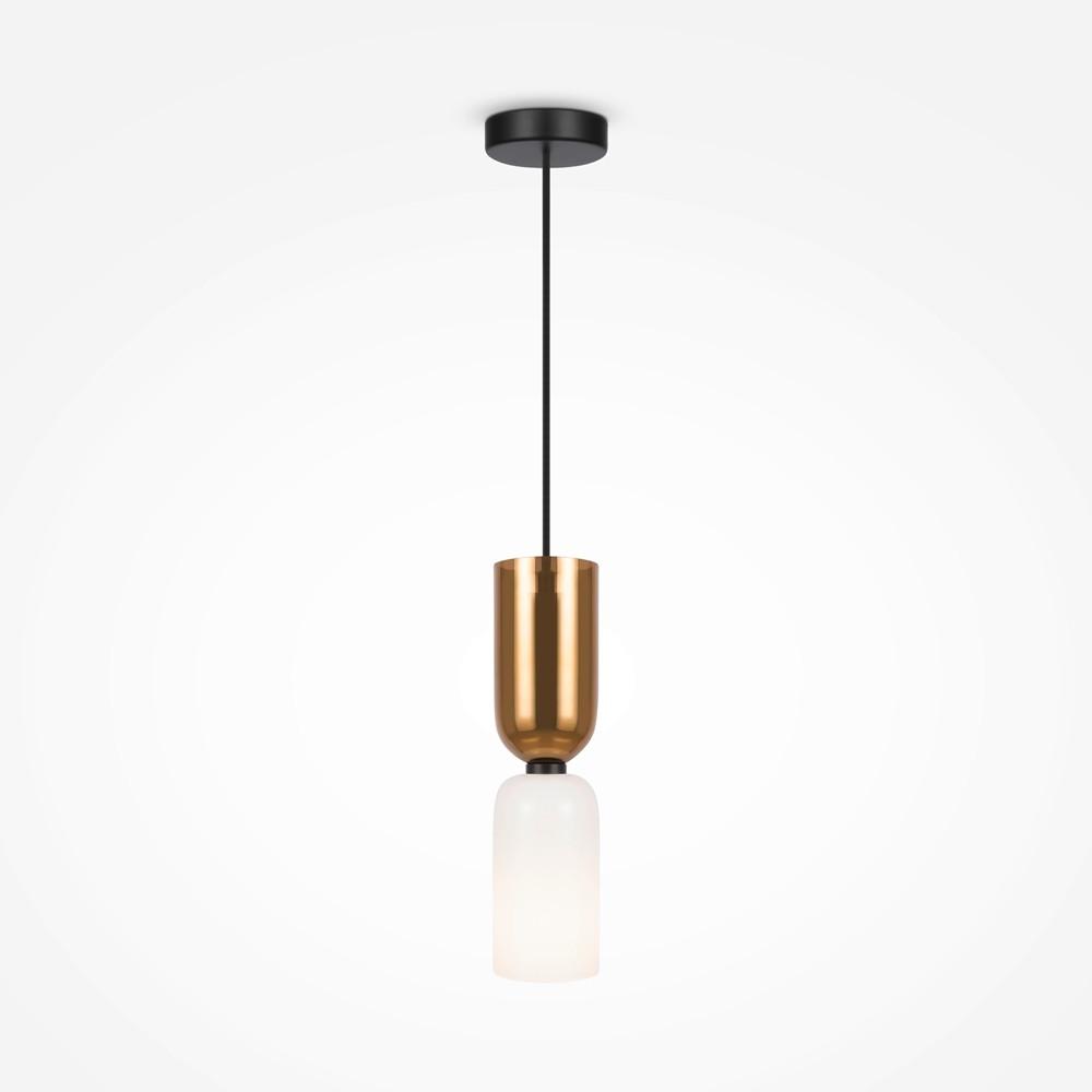 PENDELLEUCHTE MEMORY - Goldfarben/Schwarz, Modern, Glas/Metall (8/44,5cm) - MAYTONI
