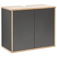 Waschbeckenunterschrank "Finn" anthrazit - Eichefarben/Anthrazit, MODERN, Holzwerkstoff (60/50/30,5cm) - MID.YOU