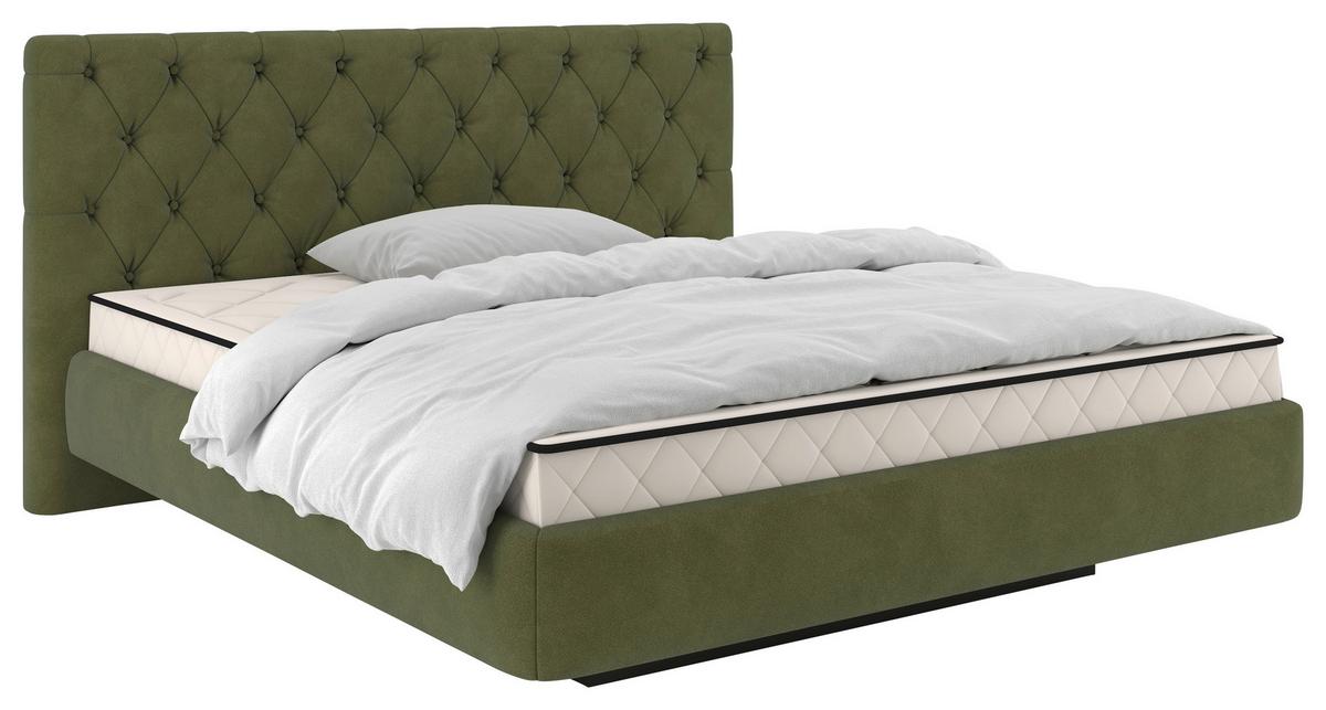 Tapecirani Krevet Pedro - zelena/crna, Moderno, drvni materijal/metal (160/200cm) - Mömax