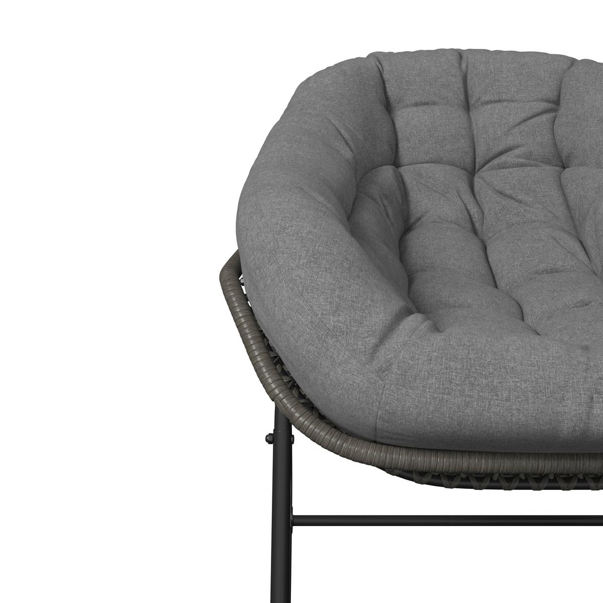 Vrtni Gugalnik Alicante, Siva - temno siva/siva, Basics, kovina/umetna masa (95/80/111cm) - Mömax