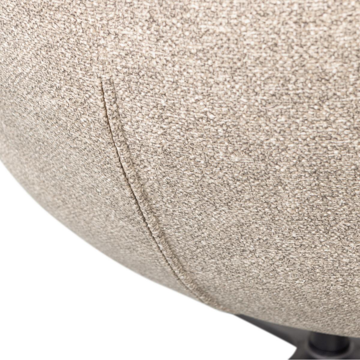SESSEL Arve Naturfarben B: 82cm - Schwarz/Naturfarben, Design, Textil/Metall (82/86/87cm) - Livetastic