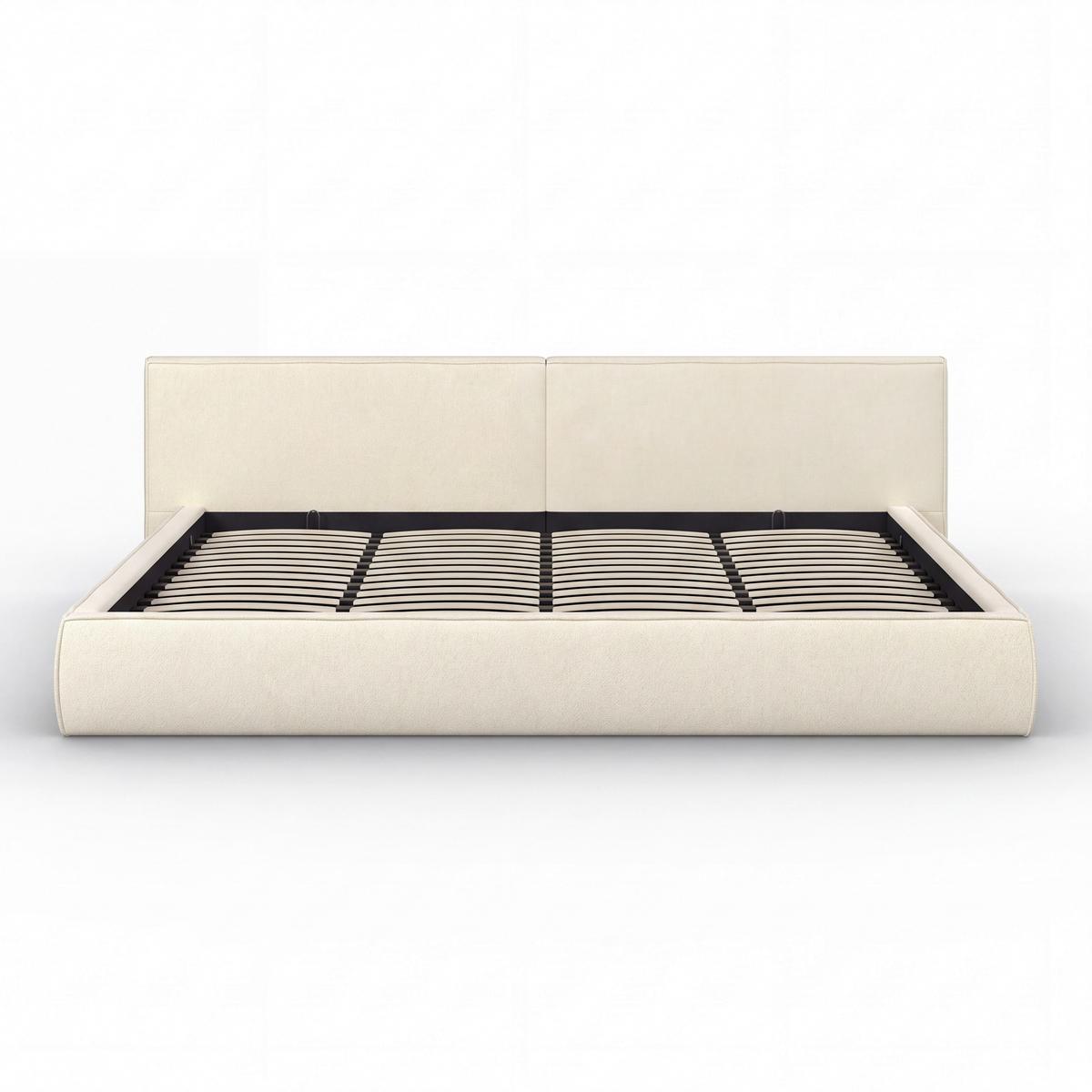 Familienpolsterbett Serena Elfenbein ca. 270x200 cm - Elfenbein/Schwarz, MODERN, Holz/Kunststoff (270/200cm) - Bessagi Home