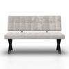 SITTBÄNK NOVA - ljusgrå/svart, Modern, metall/trä (140/97/64cm) - Bessagi Home
