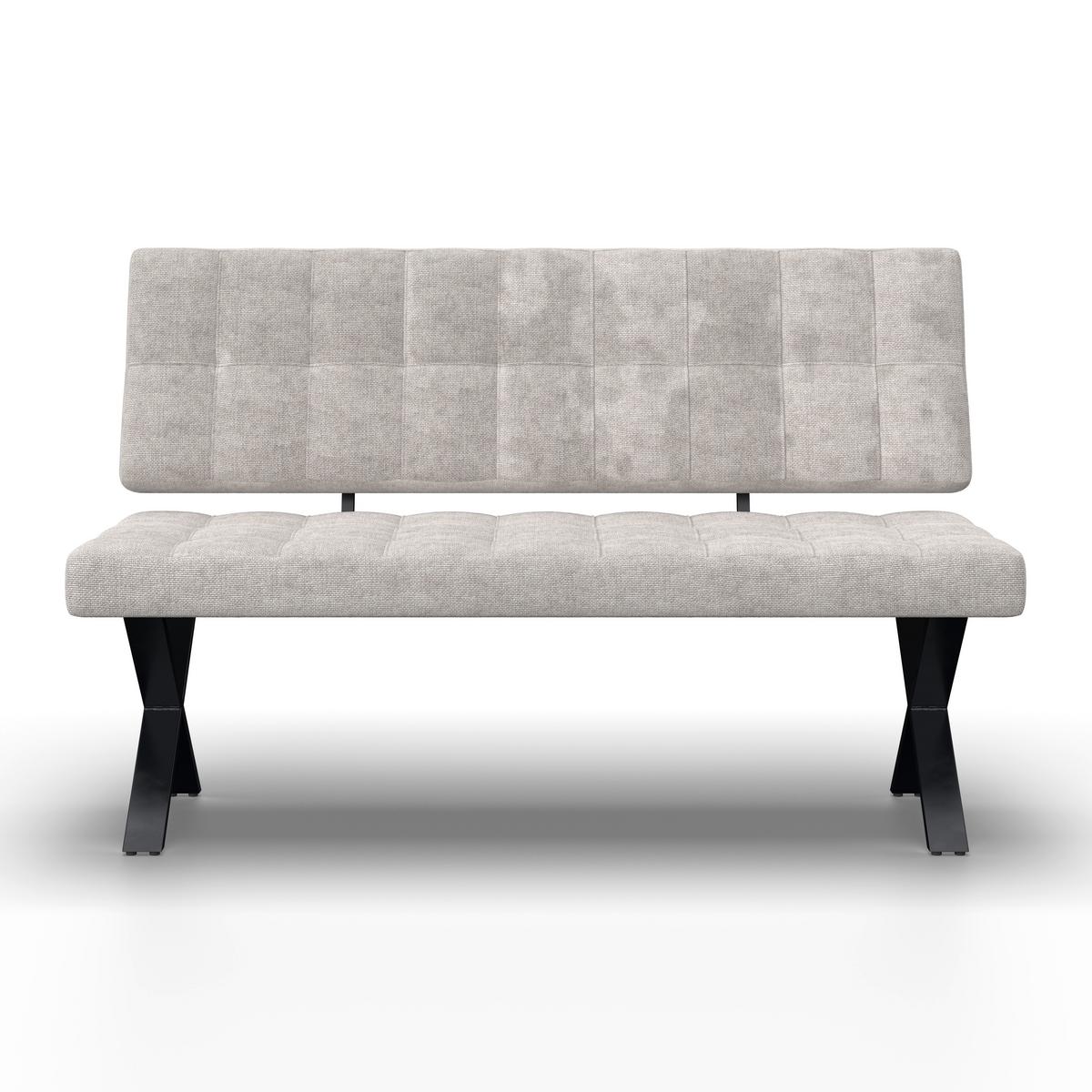 Ülőpad Nova - világosszürke, Modern, textil/fa (140/97/64cm) - Bessagi Home