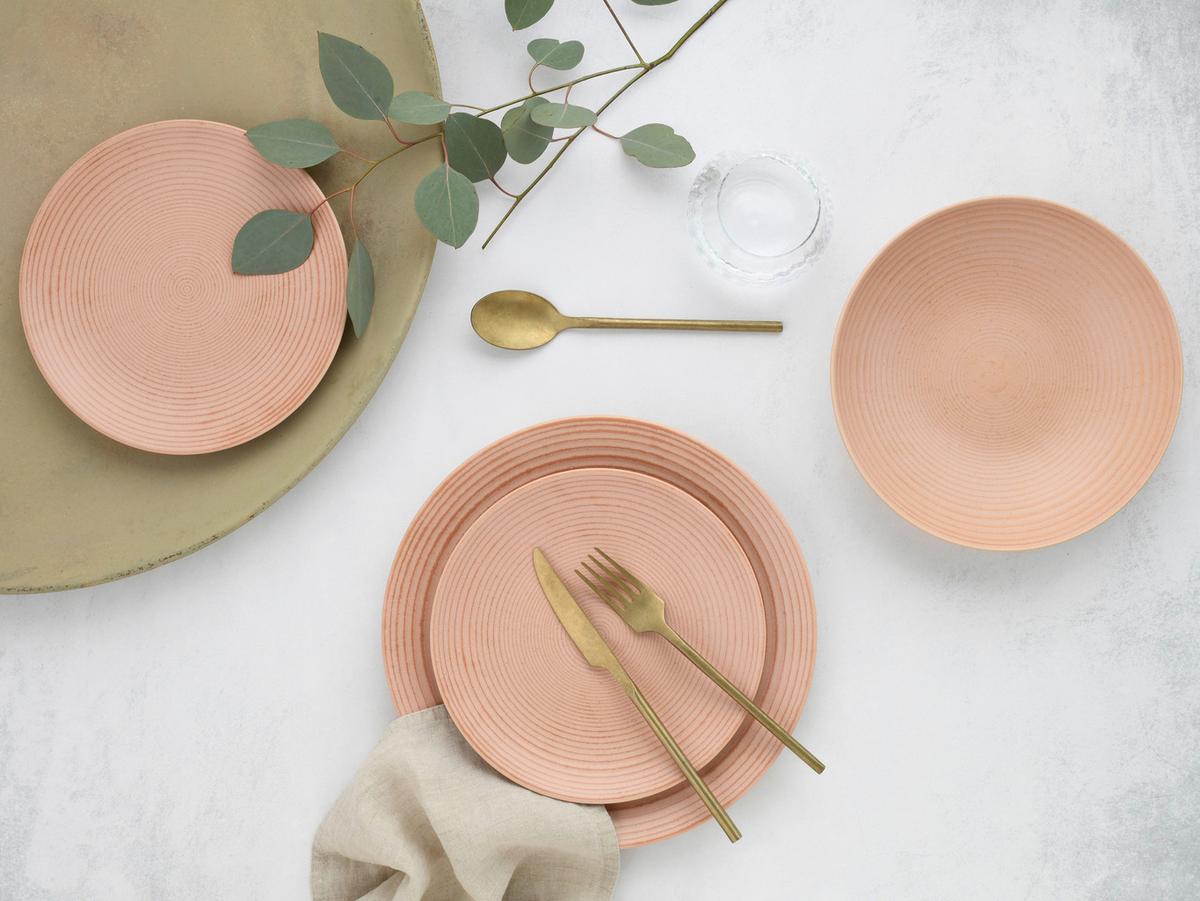 Jedilni Servis Catania Peach, 12-Delni - roza, Basics, keramika - Creatable