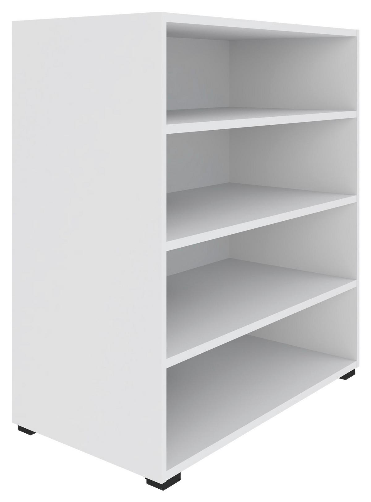 Regal Unit in Weiss - Weiss/Schwarz, Modern, Holzwerkstoff (91,2/89,6/40cm) - Based