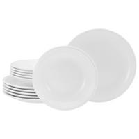 Jedilni Servis Milano, 12-Delni - bela, Basics, keramika - Creatable