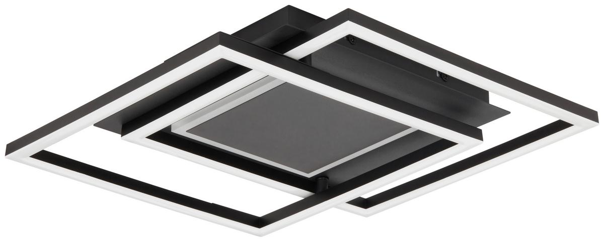 LED-Deckenleuchte Ziti Schwarz max. 40 Watt - Schwarz, MODERN, Kunststoff/Metall (58/47/6cm)
