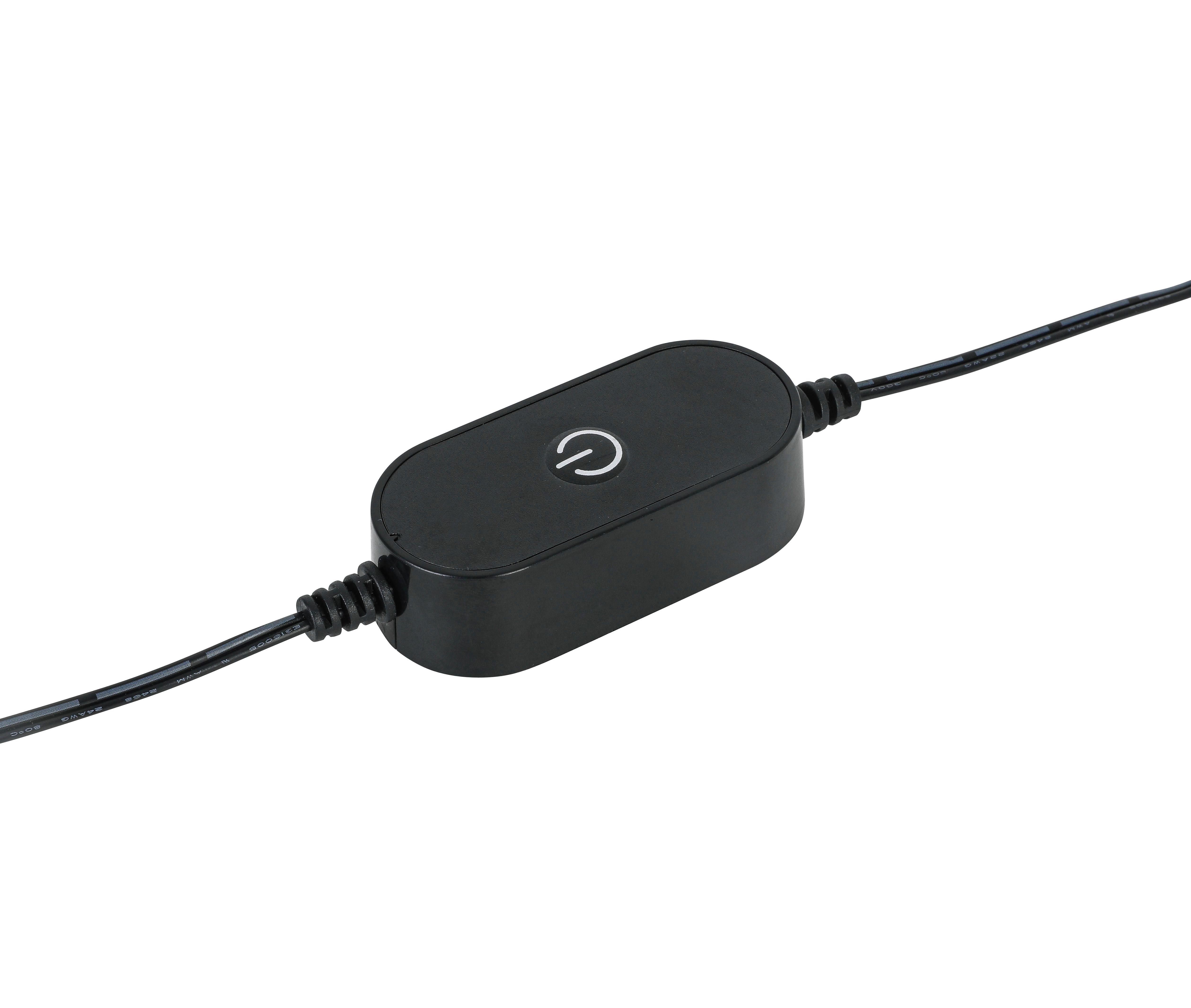 LED-LJUSBOX NUMIK - svart, Modern, plast (50/75/1,3/0,7cm) - Mömax