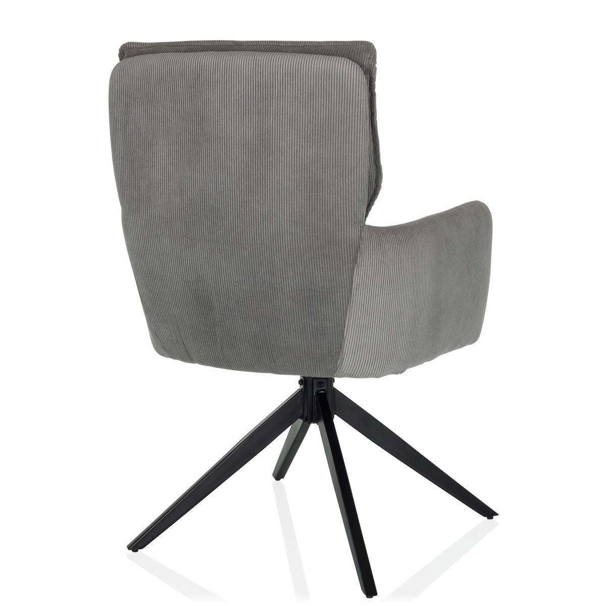 Naslanjač Tarugo, Siva - siva/črna, Moderno, kovina/tekstil (58/94/60cm) - MID.YOU