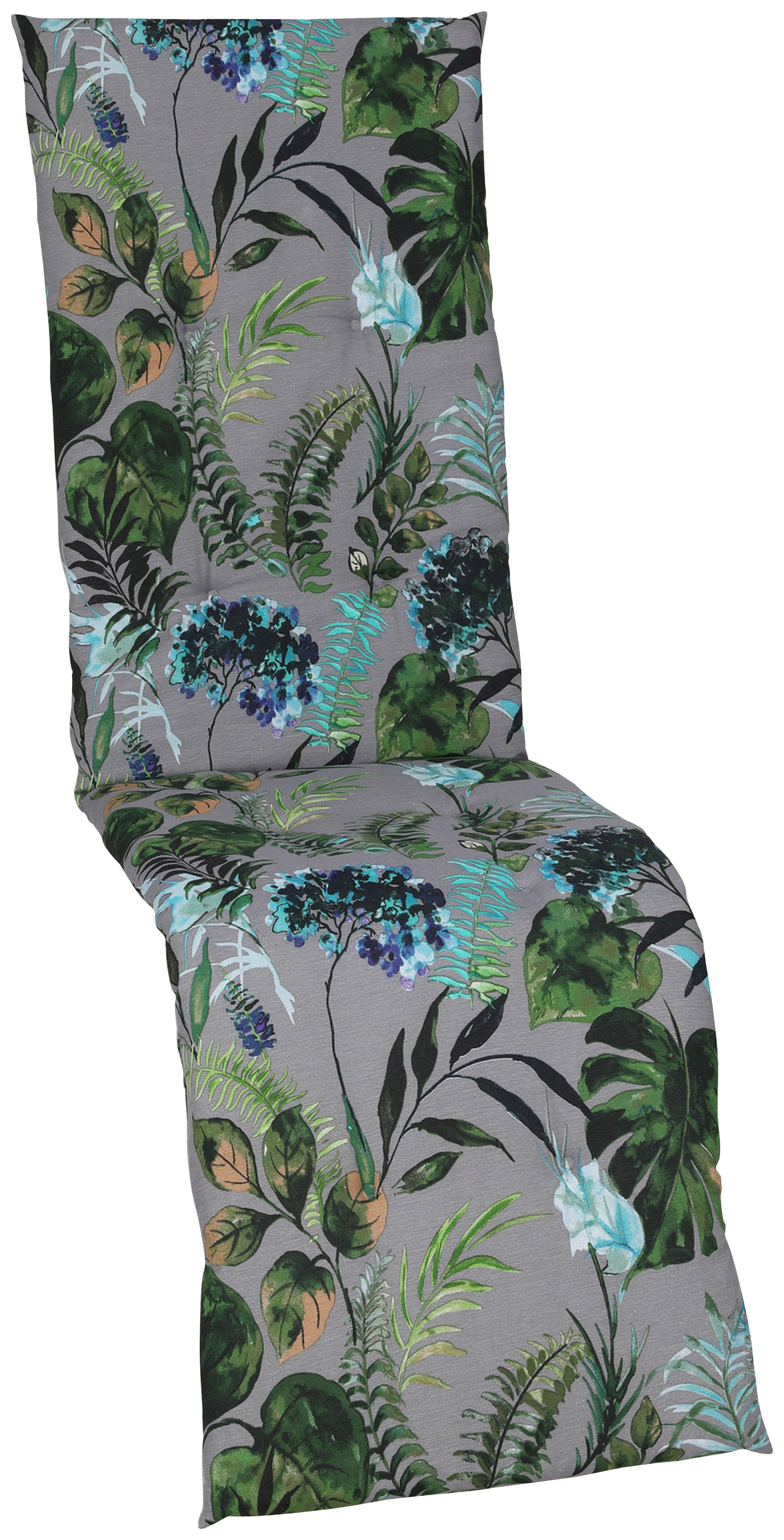 Relaxsesselauflage Anthrazit/Grün - Anthrazit/Grün, Design, Textil (48/5/168cm)