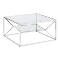 Couchtisch Angel II Chromfarben - Chromfarben, MODERN, Glas/Metall (70/70/38cm) - Mömax