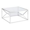 SOFFBORD ANGEL II - kromfärg, Modern, metall/glas (70/70/38cm) - Mömax