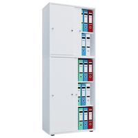 Pisarniška Omara Lona Xxl, Bela - bela, Basics, leseni material (70/183/37cm) - MID.YOU