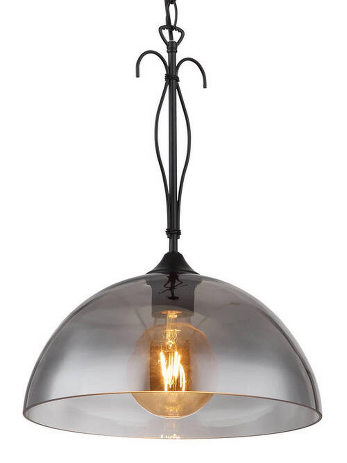Hängeleuchte Cottage Schwarz max. 40 Watt - Schwarz, KONVENTIONELL, Glas/Metall (30/120cm) - Globo
