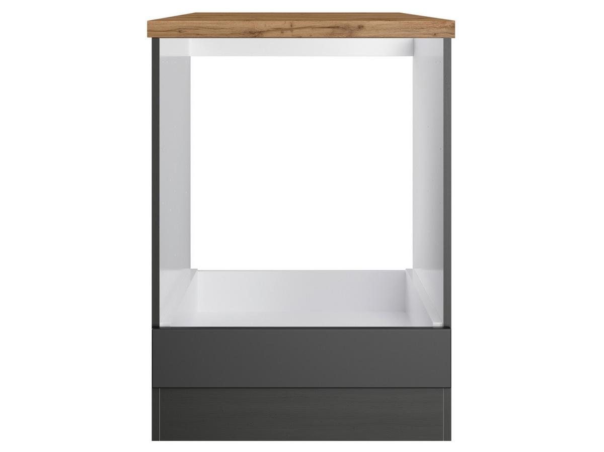 Herdumbauschrank Meran ca. 60x86x60 cm Grau/Eiche - Eiche Wotan/Grau, LIFESTYLE, Holzwerkstoff (60/86/60cm) - Held