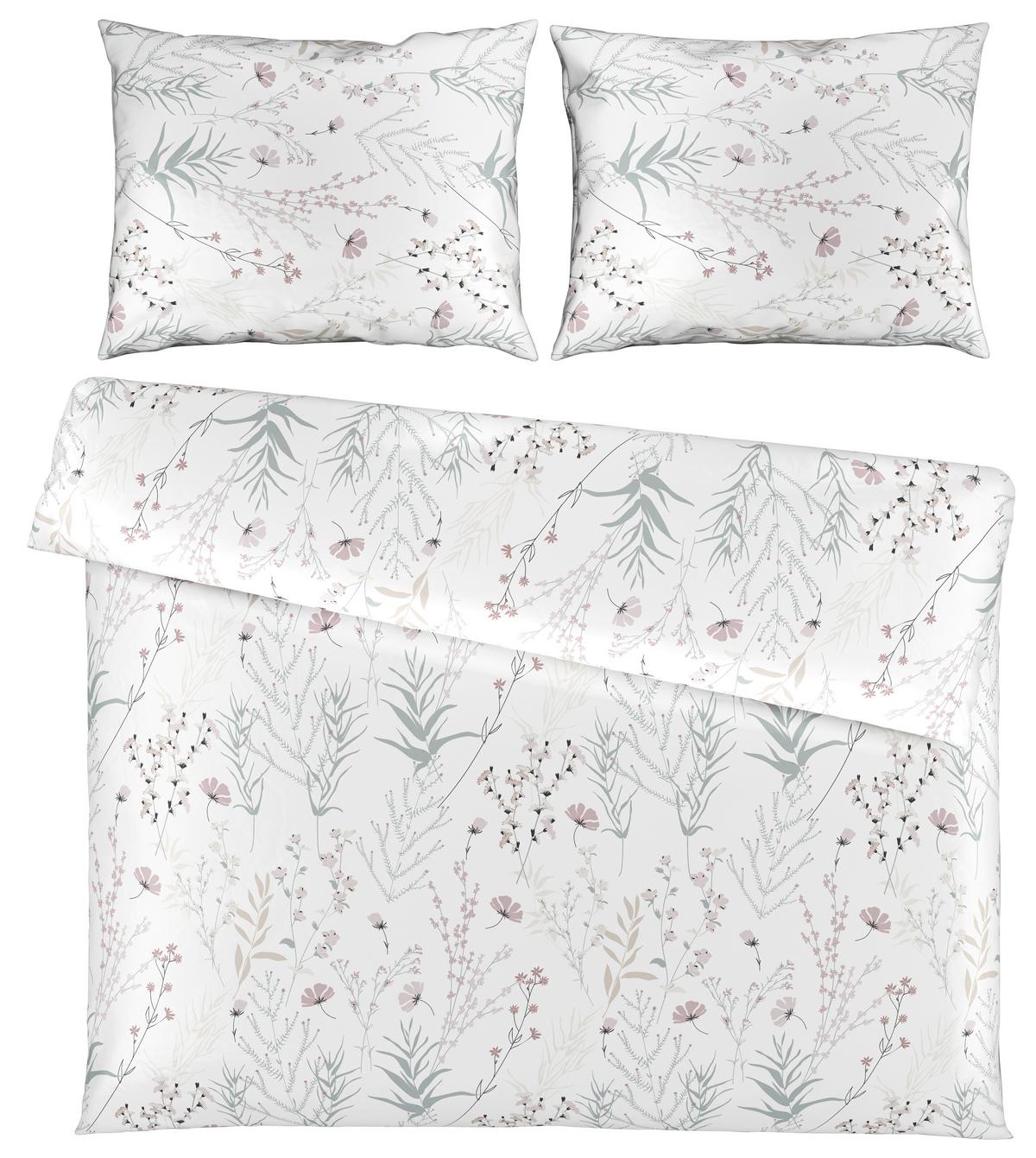 Lenjerie de pat Lina cca. 200x220/2x50x70 cm - alb, Konventionell, textil (200/220cm) - Mömax