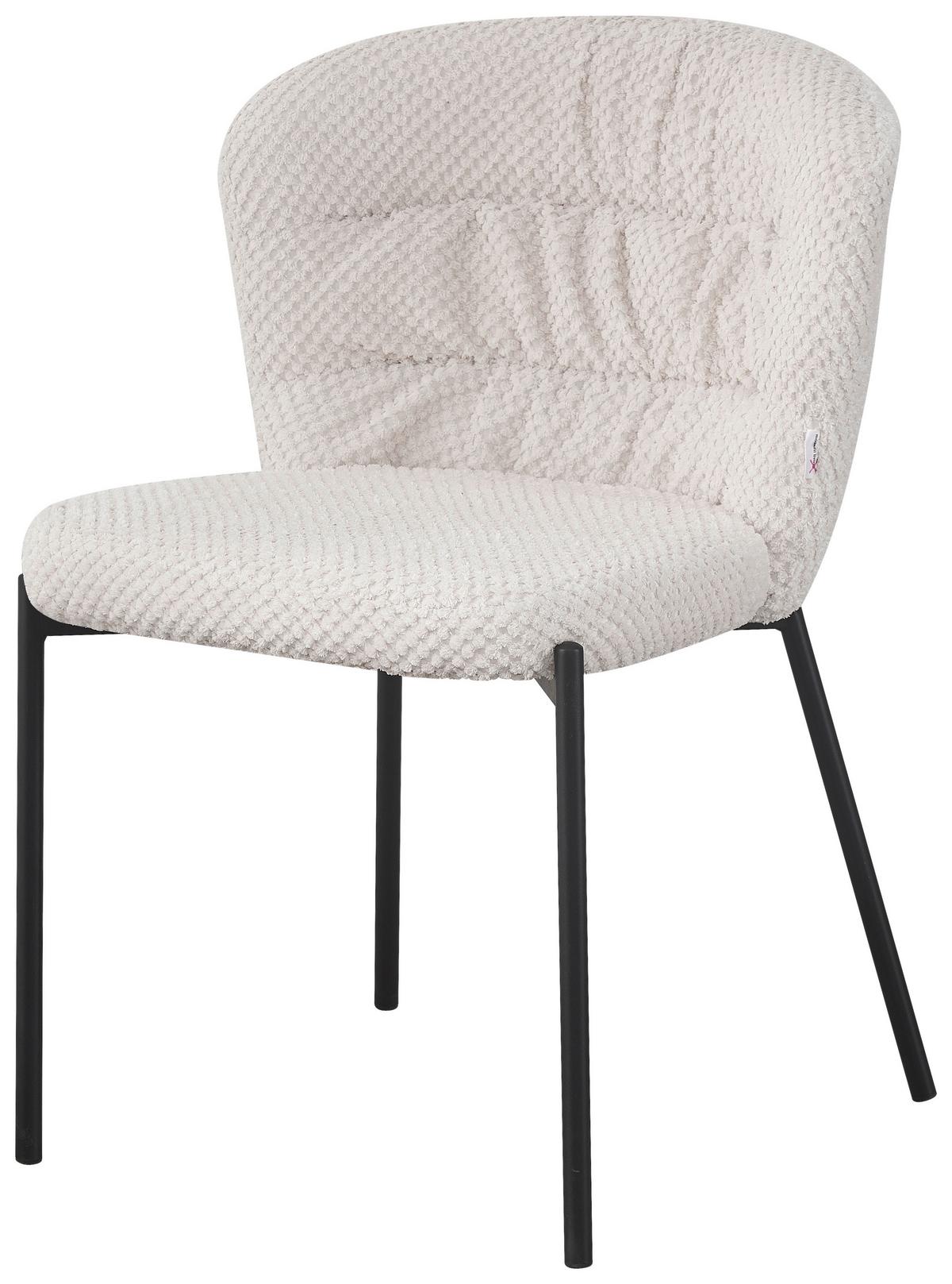 Stuhl Emily Beige - Beige/Schwarz, Lifestyle, Holz/Textil (55/79/59cm) - Mömax
