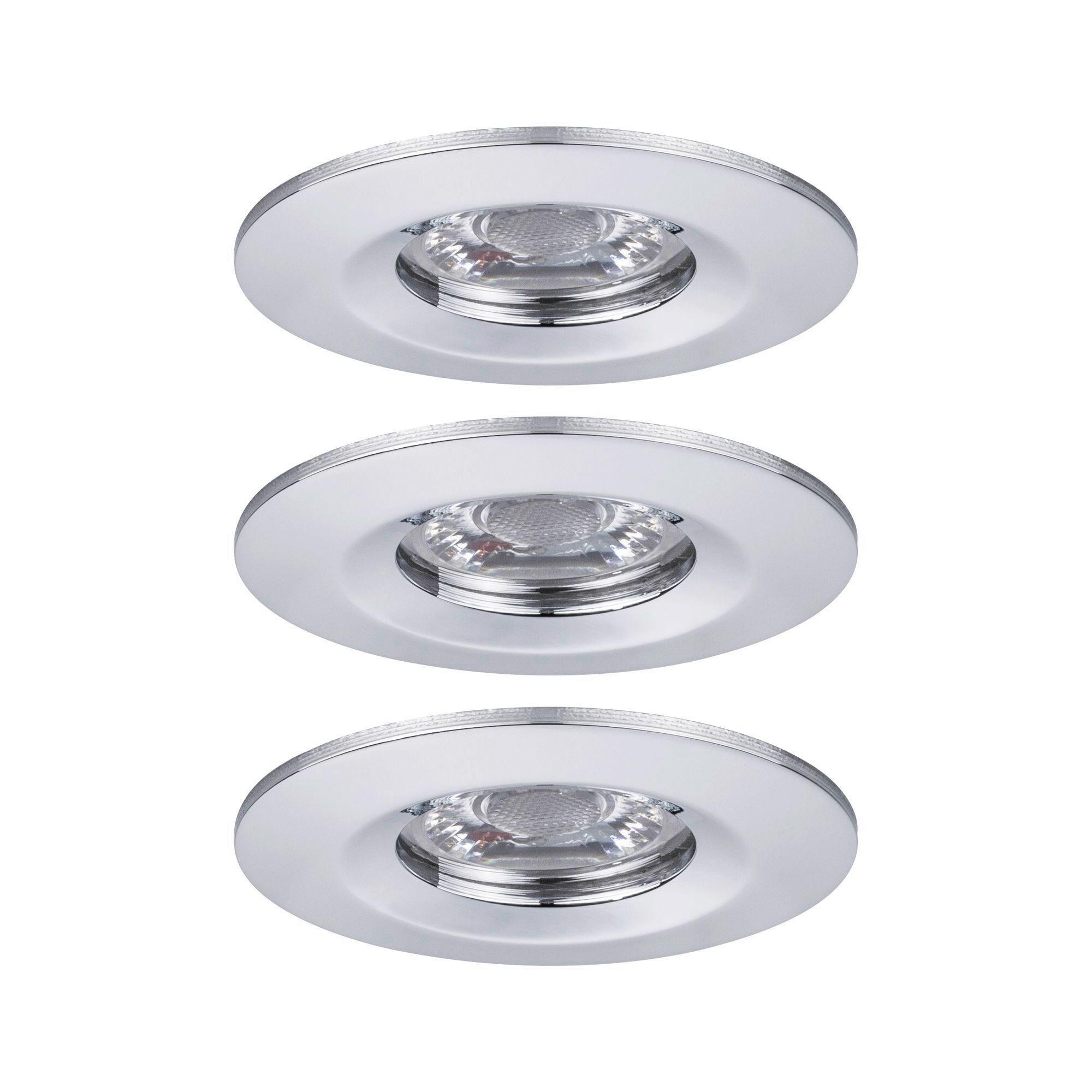 LED-Deckenleuchte Nova mini max. 4 Watt, 3-teilig - Chromfarben/Alufarben, Basics, Metall (6,5cm) - Paulmann