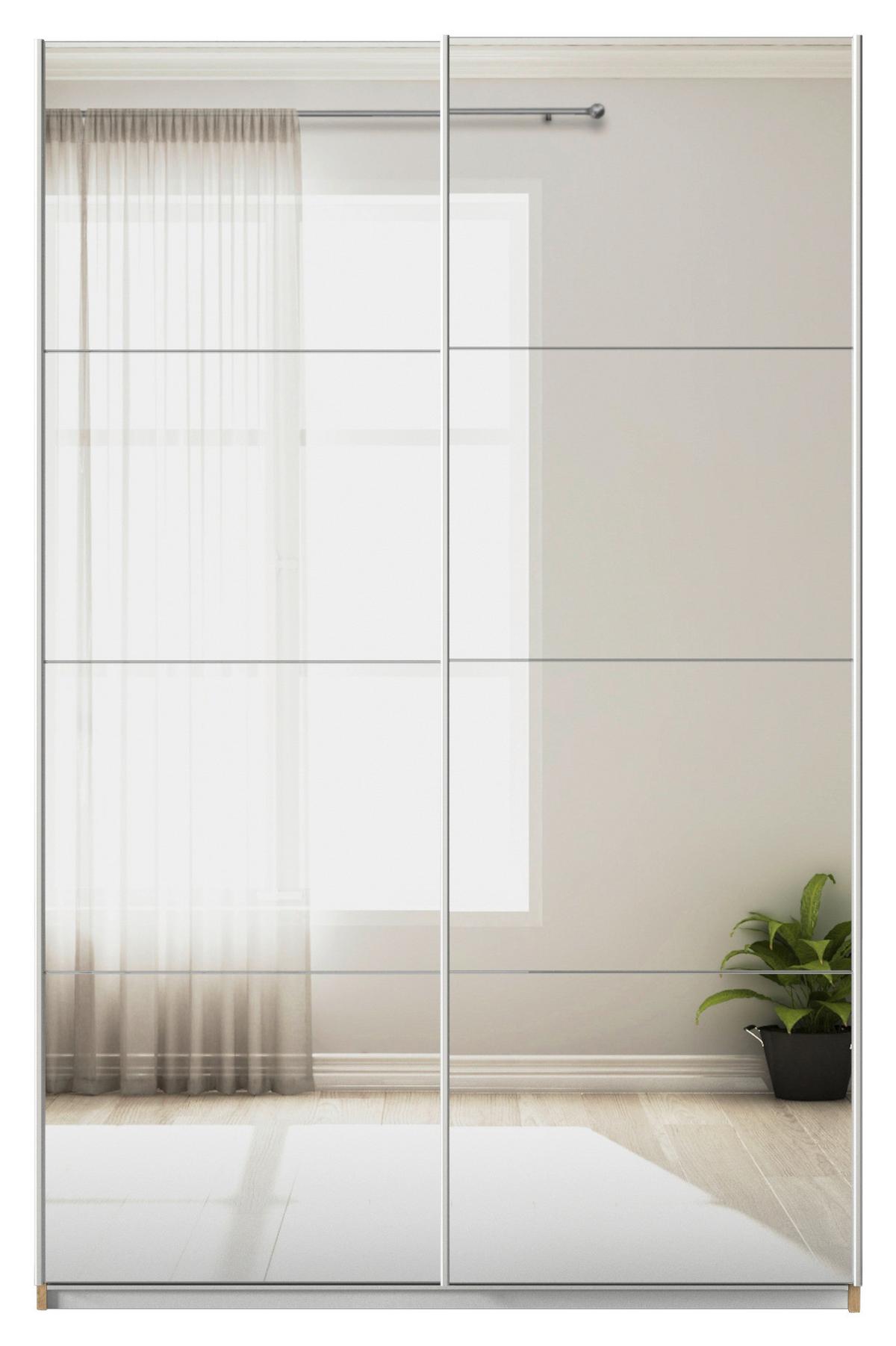 Ormar S Kliznim Vratima Feldkirch - srebrne boje/hrast Artisan, Moderno, drvni materijal/metal (136/210/62cm) - Modern Living