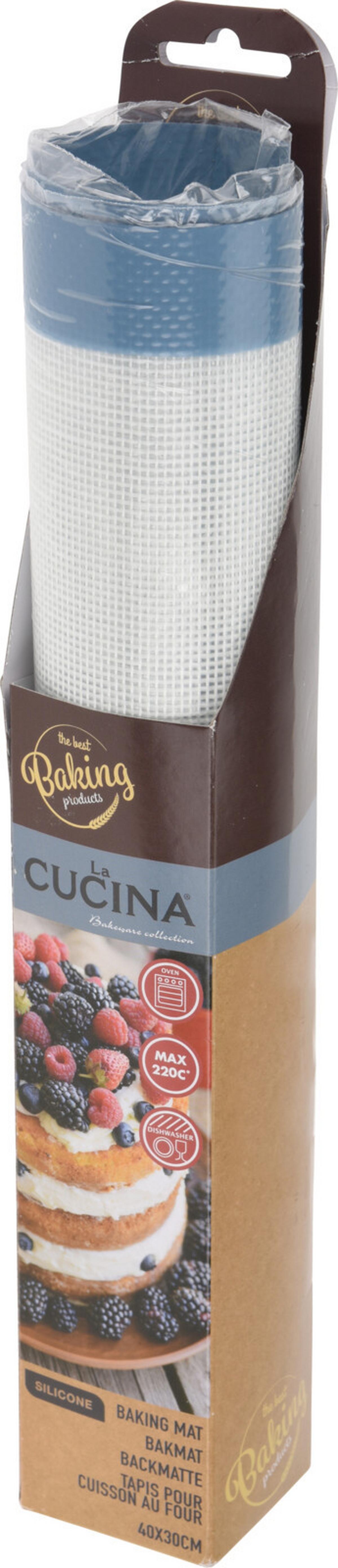 Szilikonos Nyújtólap La Cucina - krém/kék, műanyag (40/30cm)