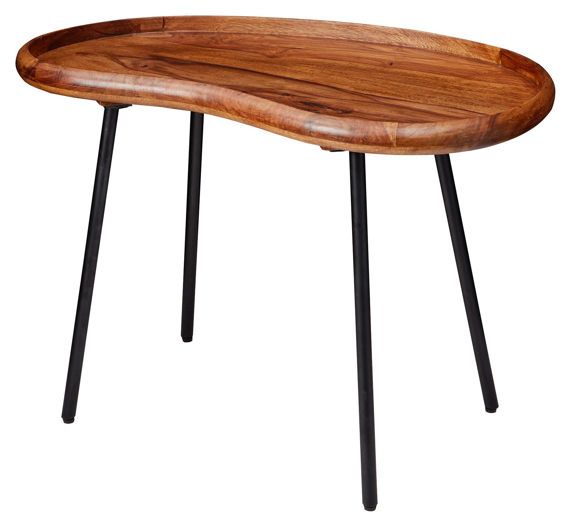 Klubska Miza Wl5.669 - črna/barve indijskega rožnega lesa, Design, kovina/les (71/40/51cm) - MID.YOU