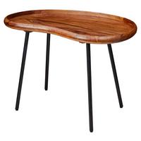 Klubska Miza Wl5.669 - črna/barve indijskega rožnega lesa, Design, kovina/les (71/40/51cm) - MID.YOU