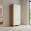 GARDEROB MARLO - vit/ekfärgad, Modern, trämaterial/trä (100/223/60cm) - Bessagi Home