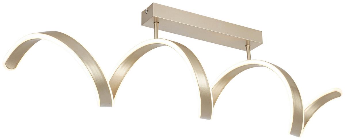 Plafonieră cu LED Chamo - șampanie, Modern, plastic/metal (90/18/27cm) - Mömax