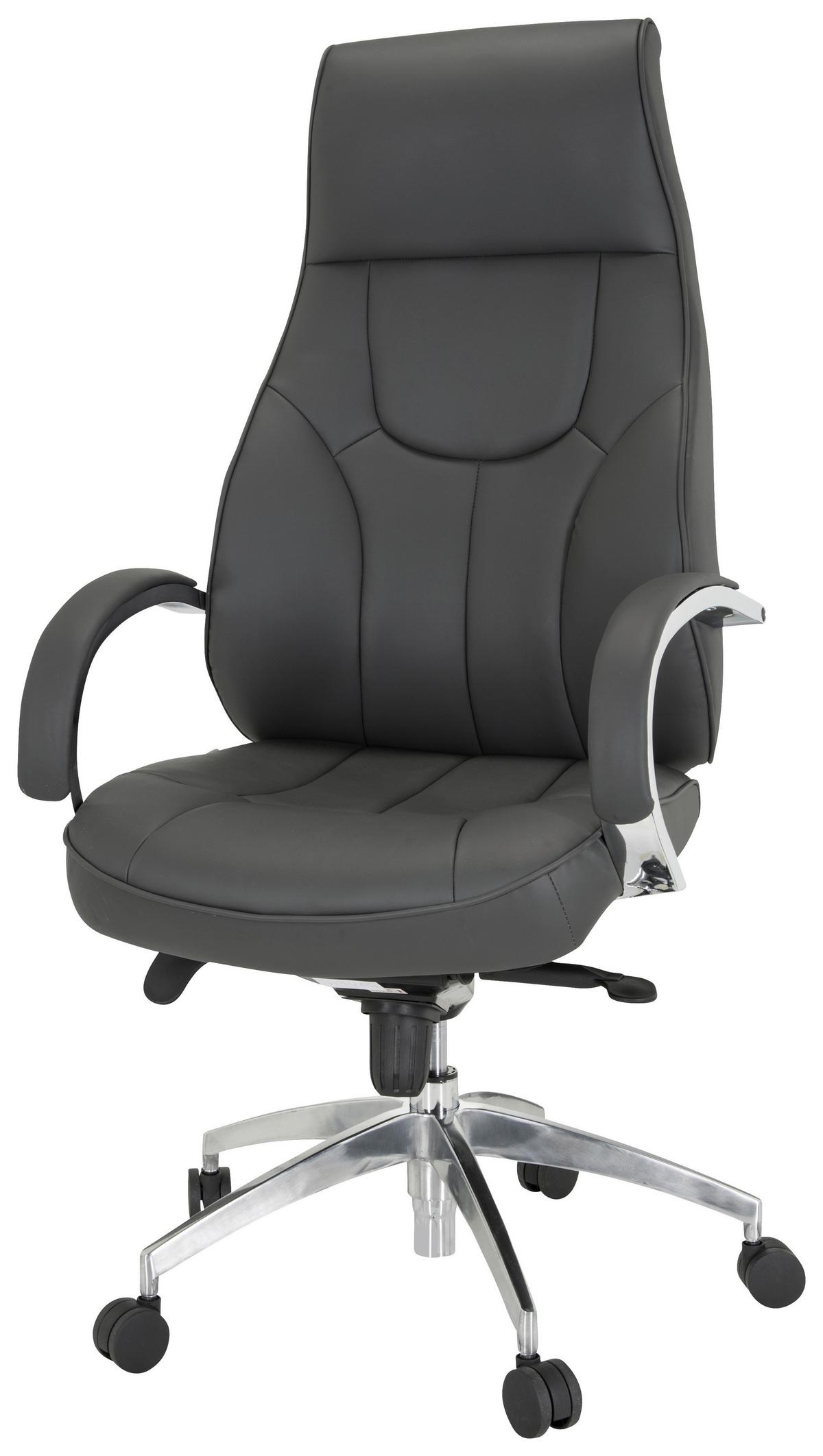 Pisarniški Stol Elegance I, Siva - srebrne barve/siva, Moderno, kovina/umetna masa (72/125/66cm) - MID.YOU