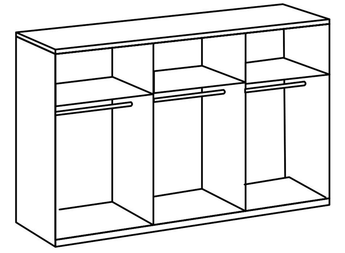 Ormar S Kliznim Vratima Level 36a - bijela/boje kroma, Moderno, drvni materijal (300/216/65cm) - Modern Living