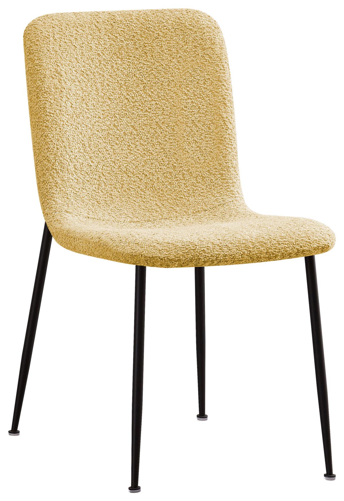 Stuhl Mila Gelb - Gelb/Schwarz, MODERN, Holz/Textil (43/82/57cm) - Mömax