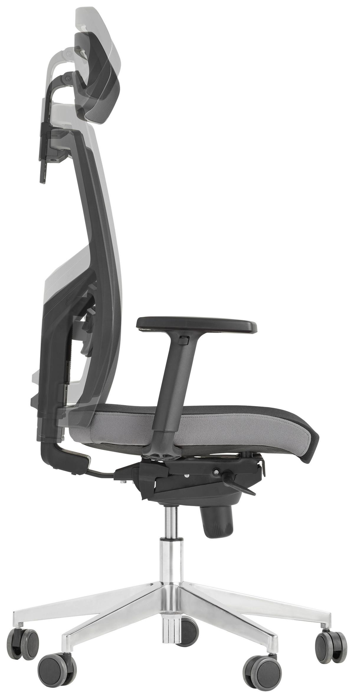 KRZESŁO OBROTOWE PREMIUM 2 - czarny/kolor chromowy, Konventionell, tworzywo sztuczne/metal (70/133/70cm) - Venda