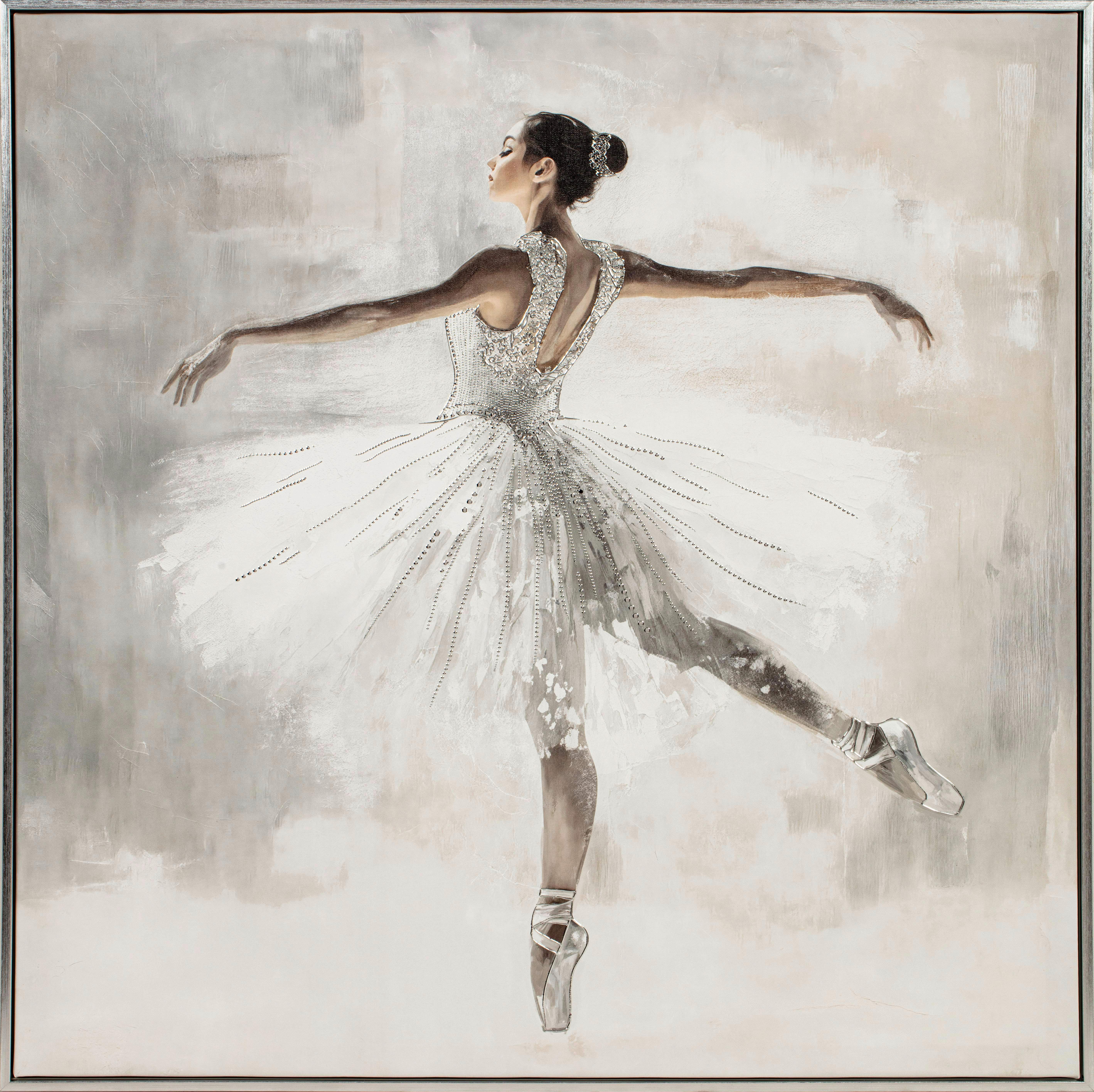 Slika S Okvirom Magali 80x80cm - srebrne boje/višebojno, Moderno, drvni materijal/tekstil (80/80/2,8cm) - Mömax