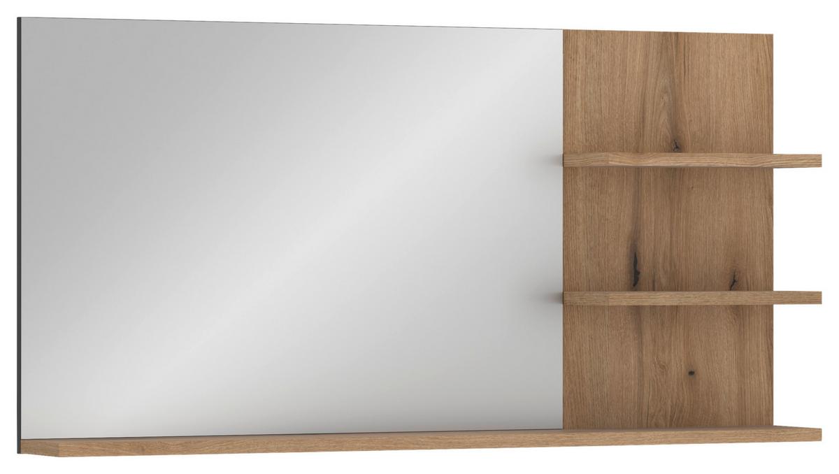 Kopalniško Ogledalo Cotia Cotll 2 - barve hrasta/antracit, Moderno, steklo/leseni material (135/70/20cm) - James Wood