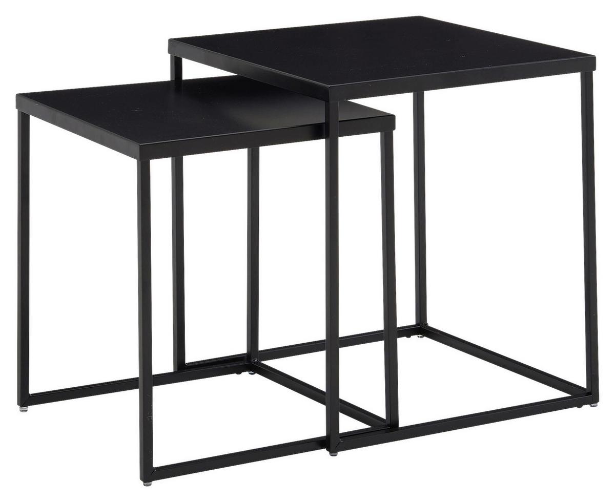 Set Miz Wohnling - črna, Moderno, kovina (40/40/45cm) - MID.YOU