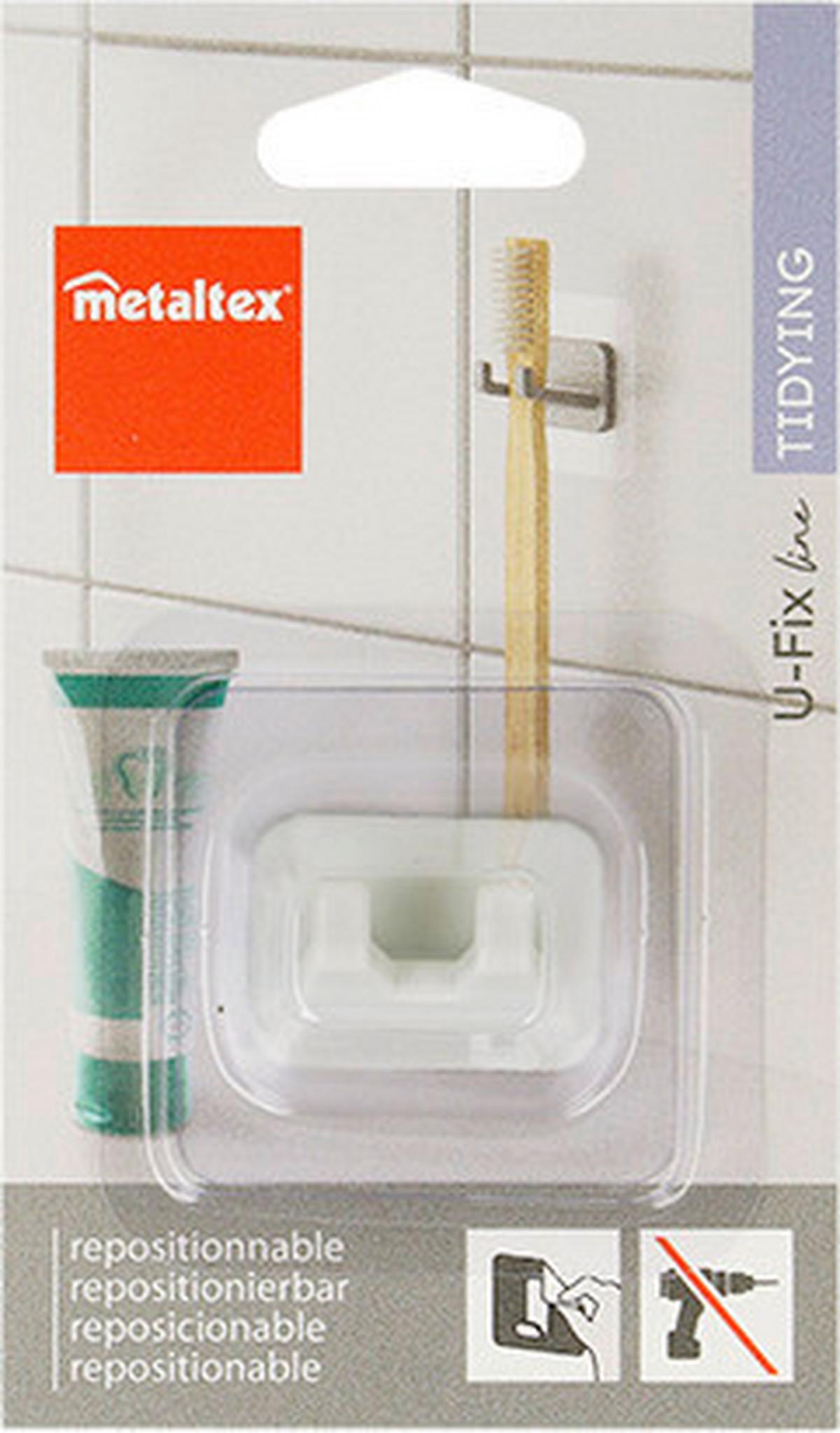 Öntapadós Akasztó Clever - műanyag (7/7/3cm) - Metaltex