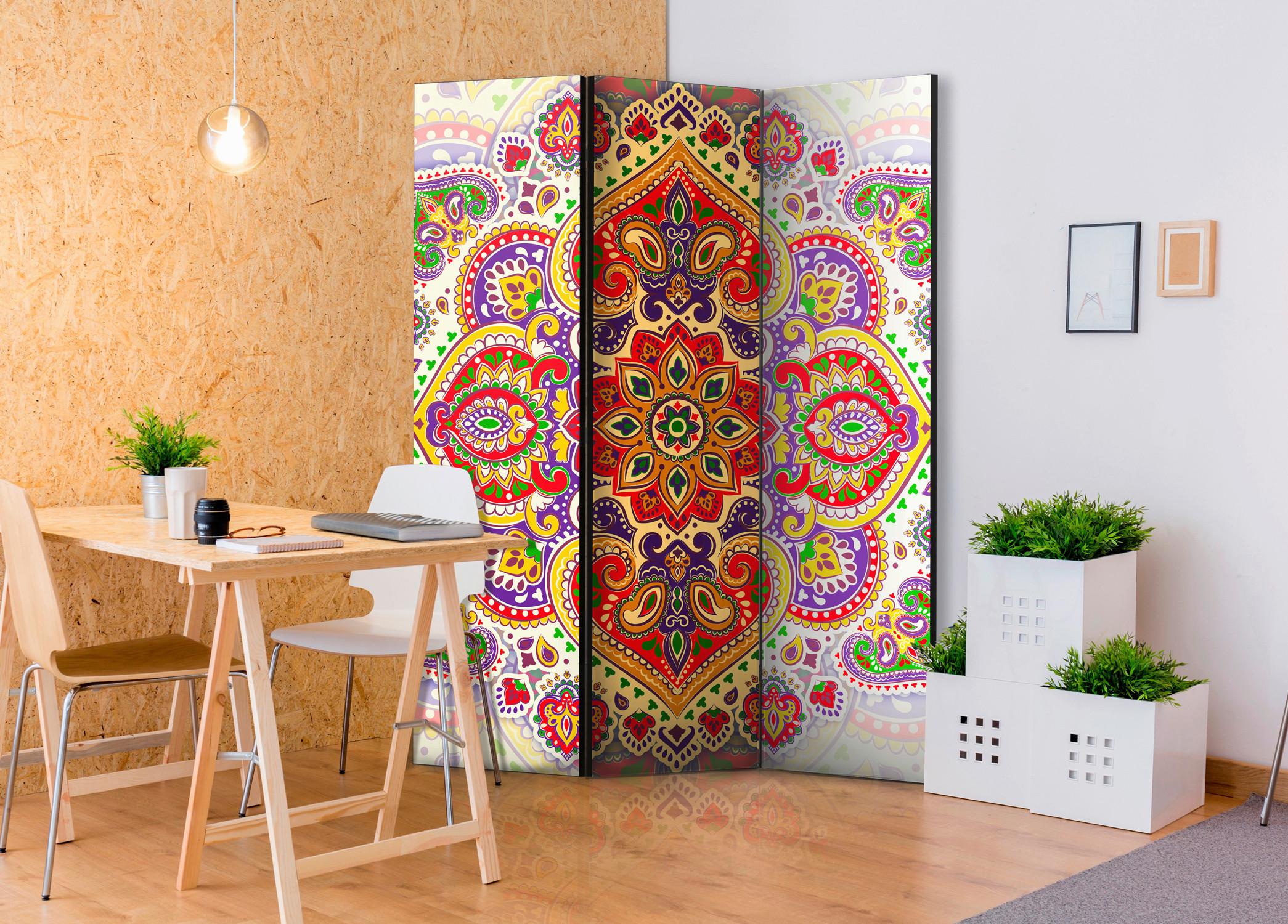 Paravan Unusual Exoticism, 3-Delni, Dvostranski - večbarvno, Basics, tekstil/les (135/172/3cm) - artgeist
