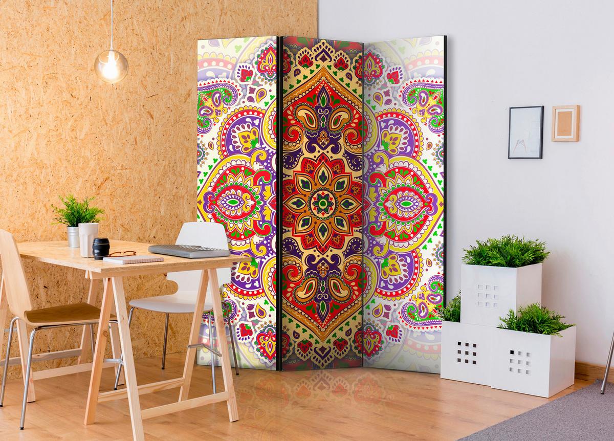 Paravan Unusual Exoticism, 3-Delni, Dvostranski - večbarvno, Basics, tekstil/les (135/172/3cm) - artgeist